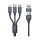 Kabel 3MK Hyper Cable 3in1 A/C to C/Micro/Lightning 1.5m black